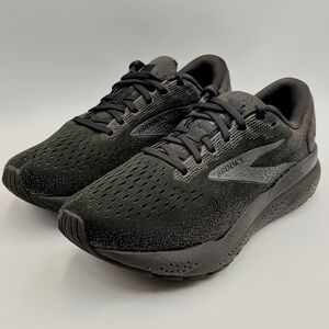 Brooks Ghost 16 Triple Black Running Shoes 1204071B020 Womens 10 B Mesh Sneakers